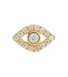 Sydney Evan Evil Eye 14kt Gold Single Earring With Diamonds In Gold