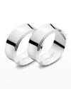 GEORG JENSEN PYRAMID NAPKIN RINGS, SET OF 2,PROD239340041