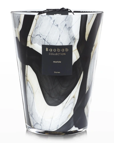Baobab Collection Stones Marble Candle In Marble- Large