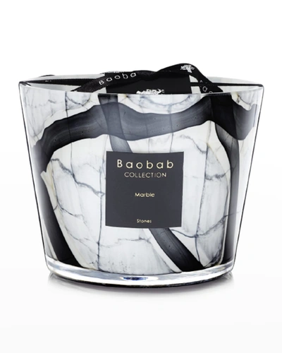 Baobab Collection Stones Marble Candle In Marble- Small