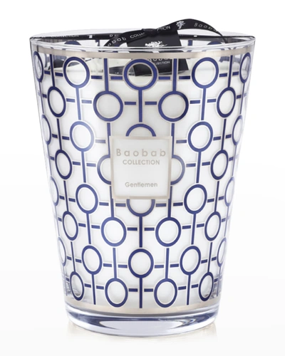 Baobab Collection Max 24 Gentlemen Scented Candle In Blue/silver