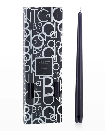 Baobab Collection Candela Candlesticks, Black