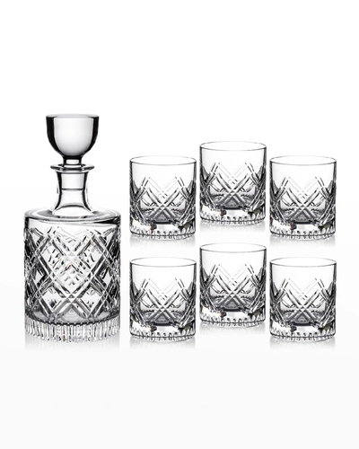 Marquis By Waterford Oblique Decanter And Tumbler Set, 7 Piece In Clear