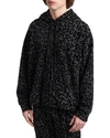 Dolce & Gabbana Leopard-print French Cotton-terry Hooded Zip-up Sweatshirt In Black Leo