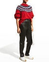 Rag & Bone Farris Leather Pants In Blk