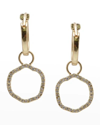Armenta Sueno 13mm Pave Huggie Earrings With Circle Drop