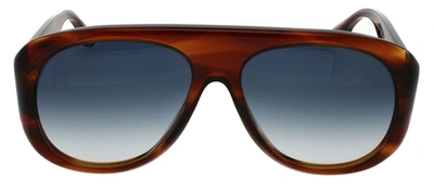 Victoria Beckham Vb141s 223 Oval Sunglasses In Blue