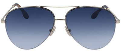Victoria Beckham Vb90s 720 Aviator Sunglasses In Blue