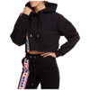 Gcds Cropped Sweatshirt In Cotton With Print In Black