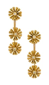 ELIZABETH COLE TRIPLE FLOWER EARRINGS,ELIZ-WL359