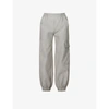 CECILIE BAHNSEN WOMENS DOVE GREY JACKSON CRINKLED TAPERED-LEG MID-RISE WOVEN TROUSERS 8