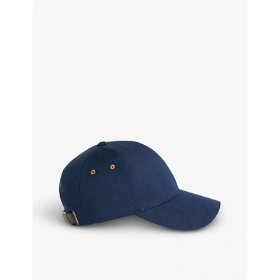 Ted Baker Monei Logo-embroidered Cotton Baseball Cap In Navy