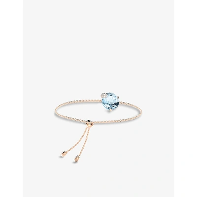 Bucherer Fine Jewellery Women's Rose Gold Peekaboo 18ct Rose-gold, 0.03ct Diamond And Aquamarine Bra