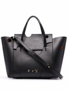 OFF-WHITE OFF-WHITE WOMEN'S BLACK LEATHER TOTE,OWNA161F21LEA0011000 UNI