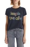 Mother The Boxy Goodie Goodie Supima® Cotton Tee In Keepin Love Alive