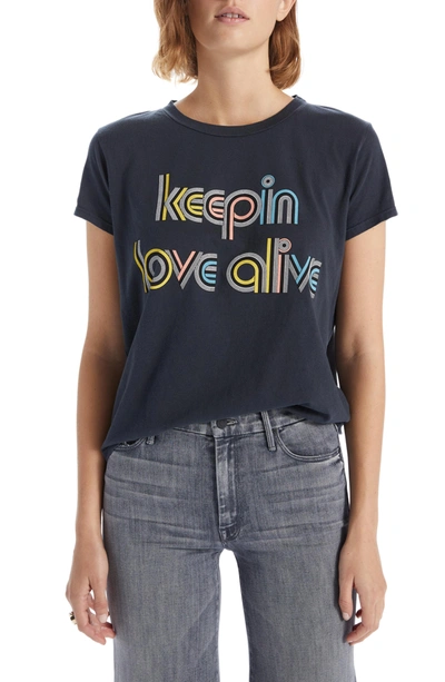 Mother The Boxy Goodie Goodie Supima® Cotton Tee In Keepin Love Alive