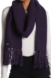 Ugg Fringe Trim Knit Scarf In Nightshade