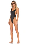 Norma Kamali Scoop-neck Open-back Swimsuit In Black