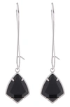 Kendra Scott Carrine Earrings In Black/ Silver