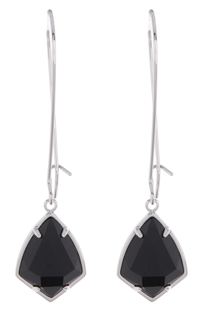 Kendra Scott Carrine Earrings In Black/ Silver