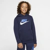 Nike Sportswear Club Fleece Big Kids' Pullover Hoodie In Blue