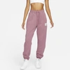 Jordan Essentials Women's Fleece Pants In Light Mulberry,heather,cave Purple
