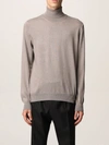 Fay Roll Neck Knitted Jumper In Dove Grey