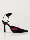 Attico Anais Cutout Leather Pumps In Black
