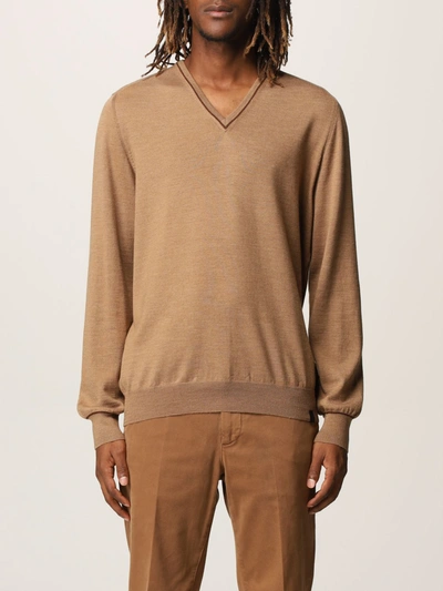 Fay Jumper  Men In Camel