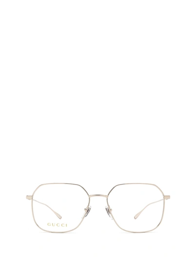 Gucci Gg1032o Silver Glasses In 005 Gold Gold Transparent