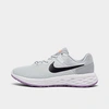 Nike Women's Revolution 6 Road Running Shoes In Pure Platinum/cave Purple/ghost/lilac/atomic Orange/white