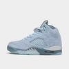 Nike Jordan Women's Air 5 Retro Se Basketball Shoes In Ice/blue Graphite/metallic Silver