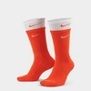 Nike Everyday Plus Cushioned Training Crew Socks In Orange/white/white