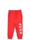 Msgm Sports Trousers With Print In Rossa