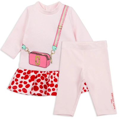 Marc Jacobs Babies' Sports Suit With Print In Pink