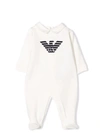 Emporio Armani Jumpsuit With Print In Burro