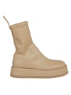 Gia Borghini Women's Gia X Rhw Rosie 11 Platform Leather Ankle Boots In Biscotto