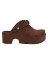 Xocoi 60mm Slingback Platform Mules In Cioccolato