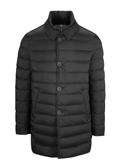 Herno Long Down Jacket In Nero