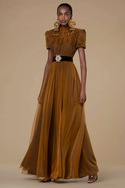 green emerald velvet dress Andrew GN - Multicolour Women Party/Cocktail Dress main image 0
