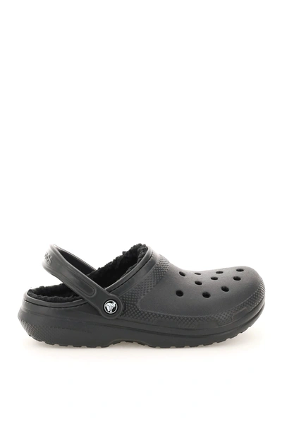 Crocs Classic Lined Clog Sandals In Black