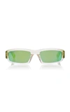 Jacquemus Women's Les Altù Square-frame Acetate Sunglasses In Green