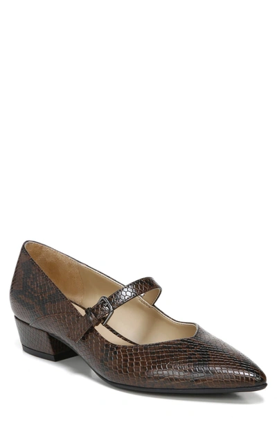 Naturalizer Florencia Croc Embossed In Chestnut