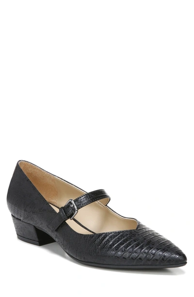 Naturalizer Florencia Croc Embossed Pointed Toe Flat In Multi