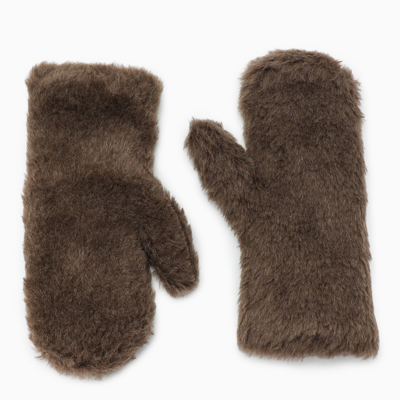 Max Mara Brown Teddy Mittens