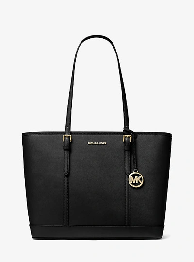 Michael Kors Jet Set Travel Large Saffiano Leather In Black