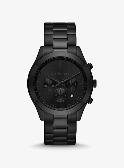 Michael Kors Oversized Slim Runway Black-tone Watch