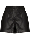 Rta Maddy Leather Shorts In Schwarz