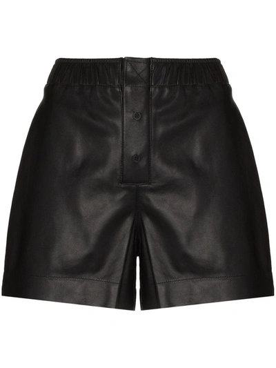Rta Maddy Leather Shorts In Schwarz