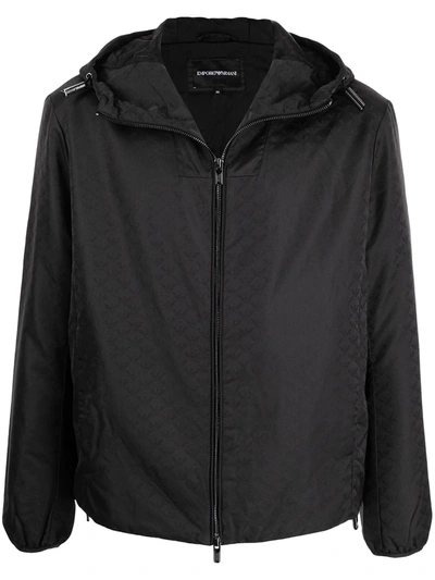 Emporio Armani Nylon Blouson Jacket In Black